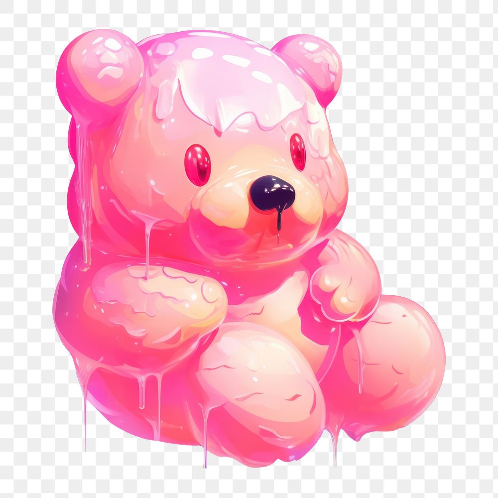 PNG A jelly bear representation creativity floating. AI generated Image by rawpixel.