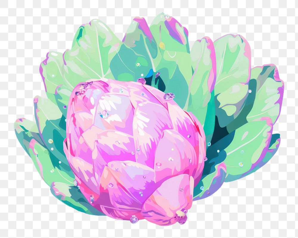 PNG A artichoke vegetable purple flower. AI generated Image by rawpixel.
