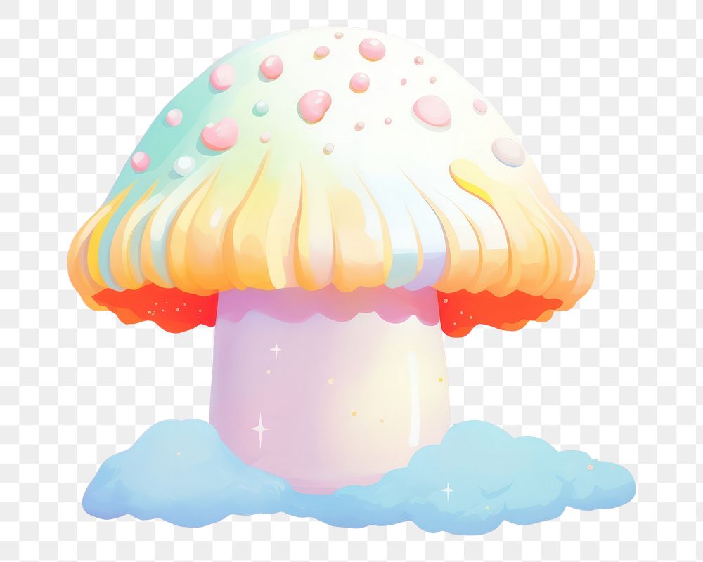 PNG A mushroom fungus toadstool umbrella. AI generated Image by rawpixel.