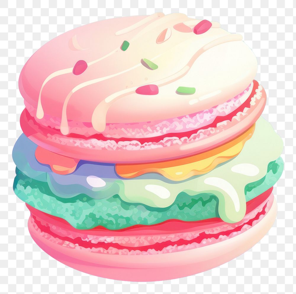 PNG A macaron dessert icing food. AI generated Image by rawpixel.