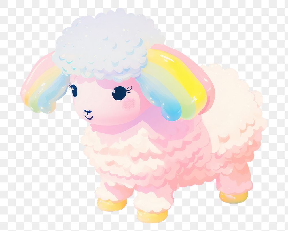 PNG A cute sheep toy representation creativity. AI generated Image by rawpixel.
