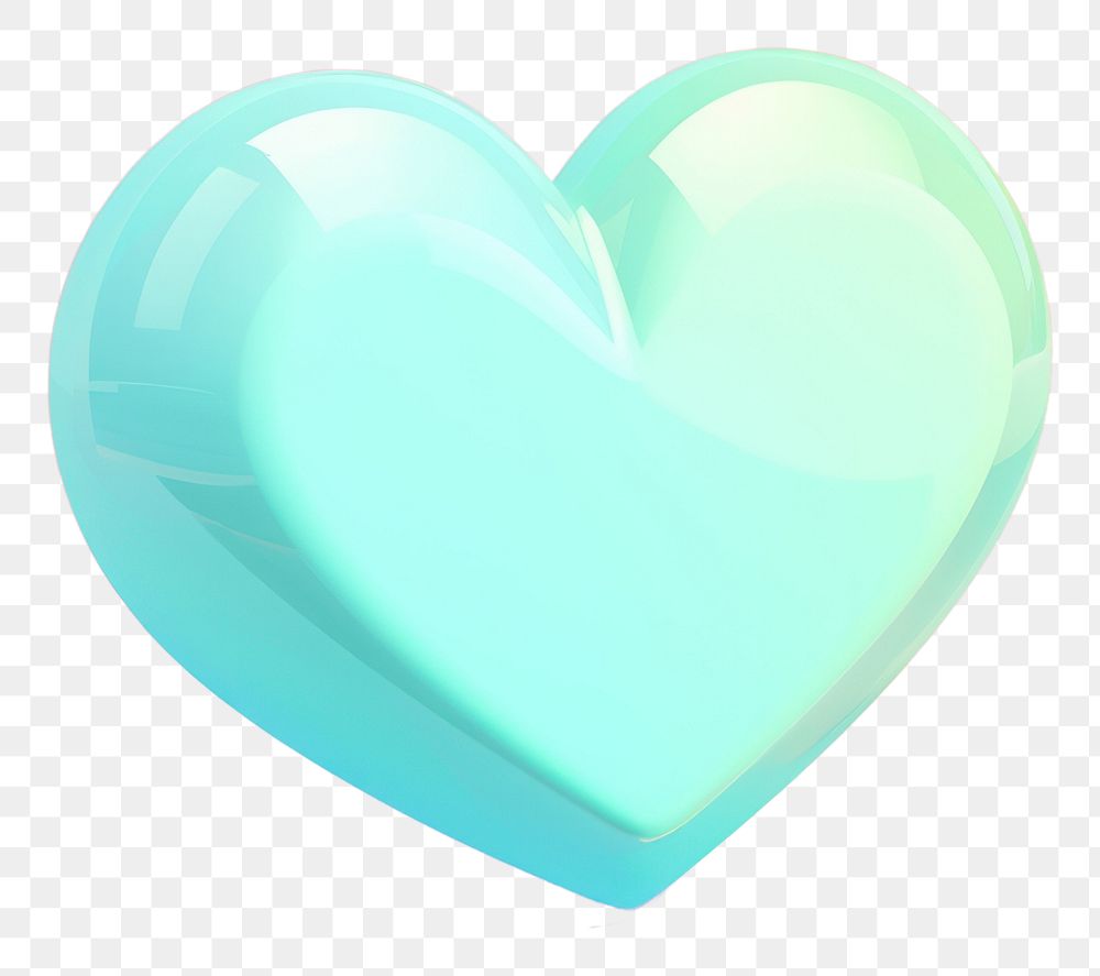 PNG A minimal heart candy turquoise gemstone. AI generated Image by rawpixel.