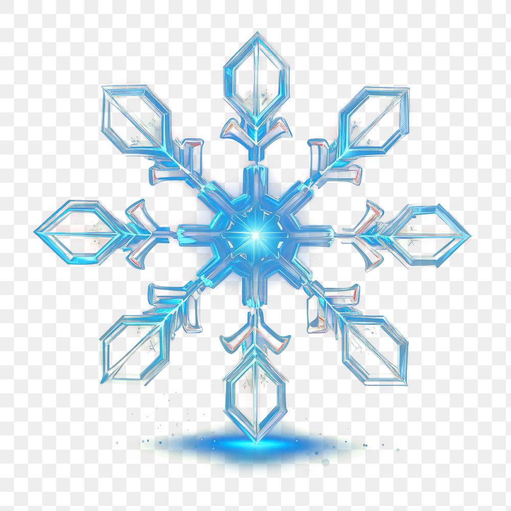 PNG Snowflake light illuminated futuristic. AI generated Image by rawpixel.