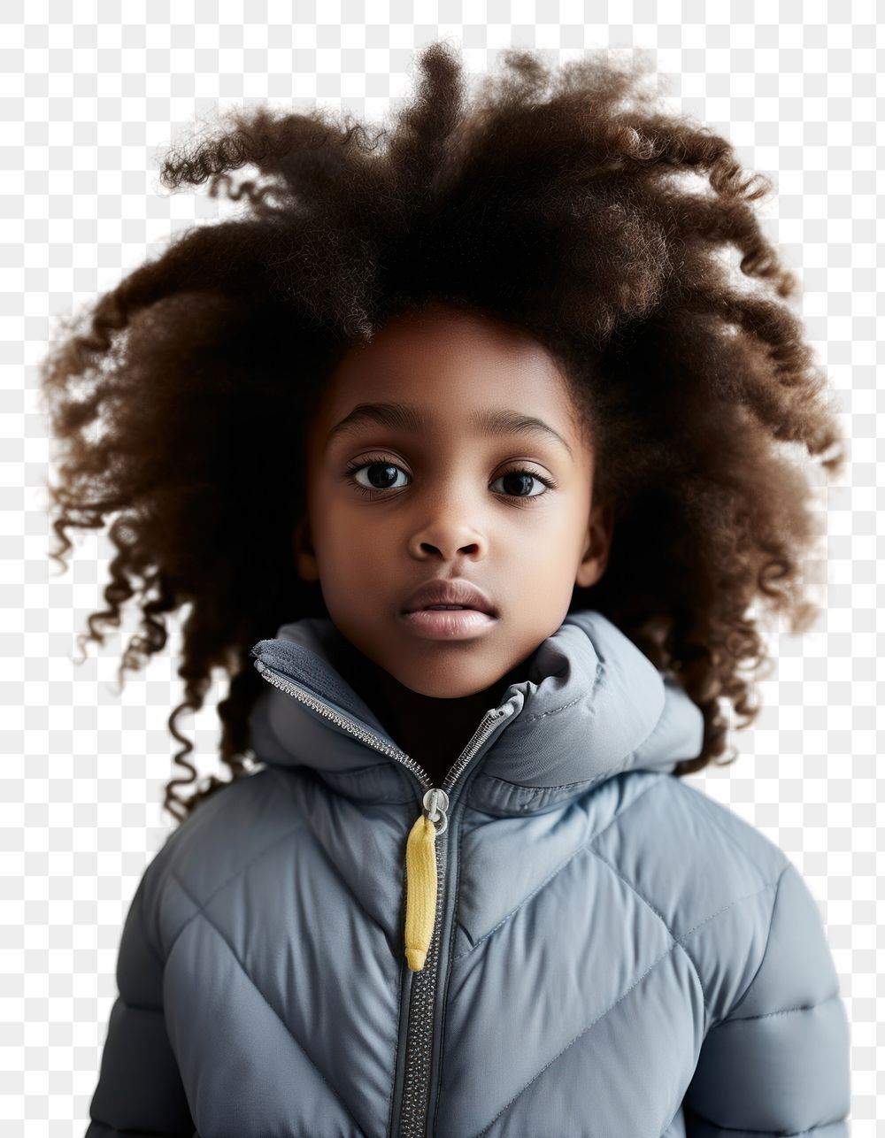 PNG A little black girl portrait photography cute hairstyle. AI generated Image by rawpixel.