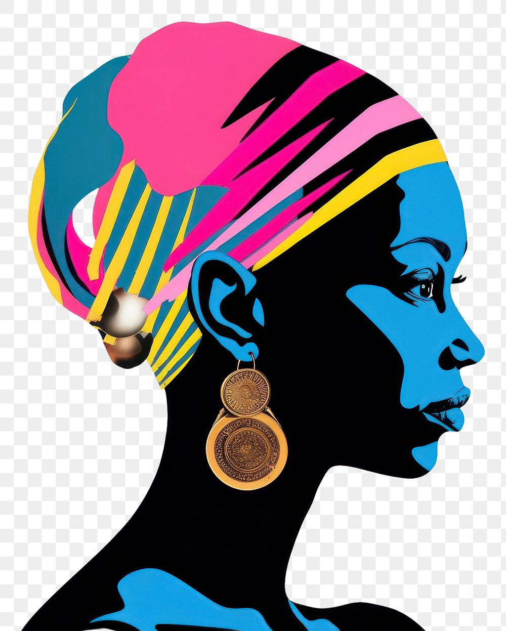 PNG  African tribal woman jewelry adult creativity. AI generated Image by rawpixel.