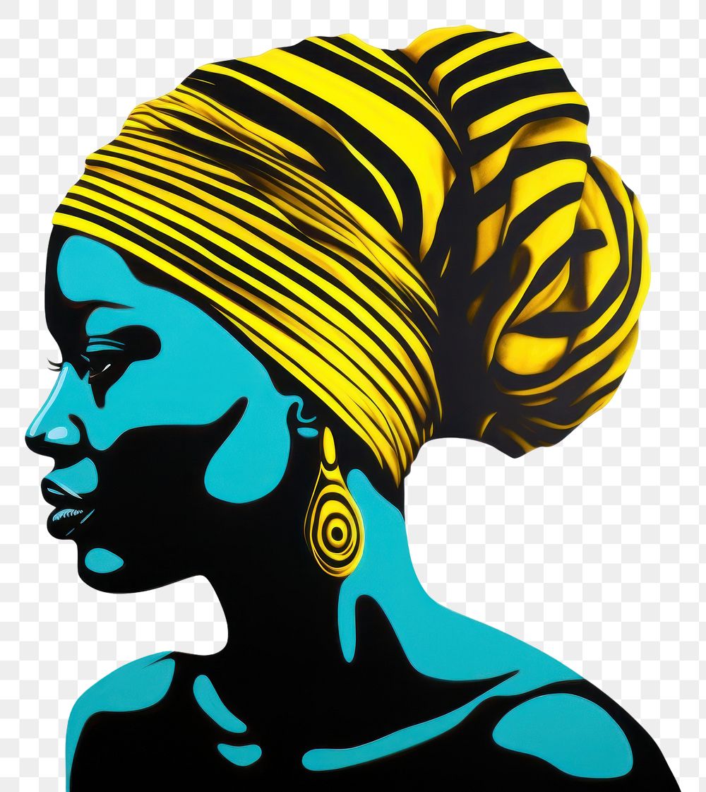PNG  African tribal woman turban adult creativity. AI generated Image by rawpixel.