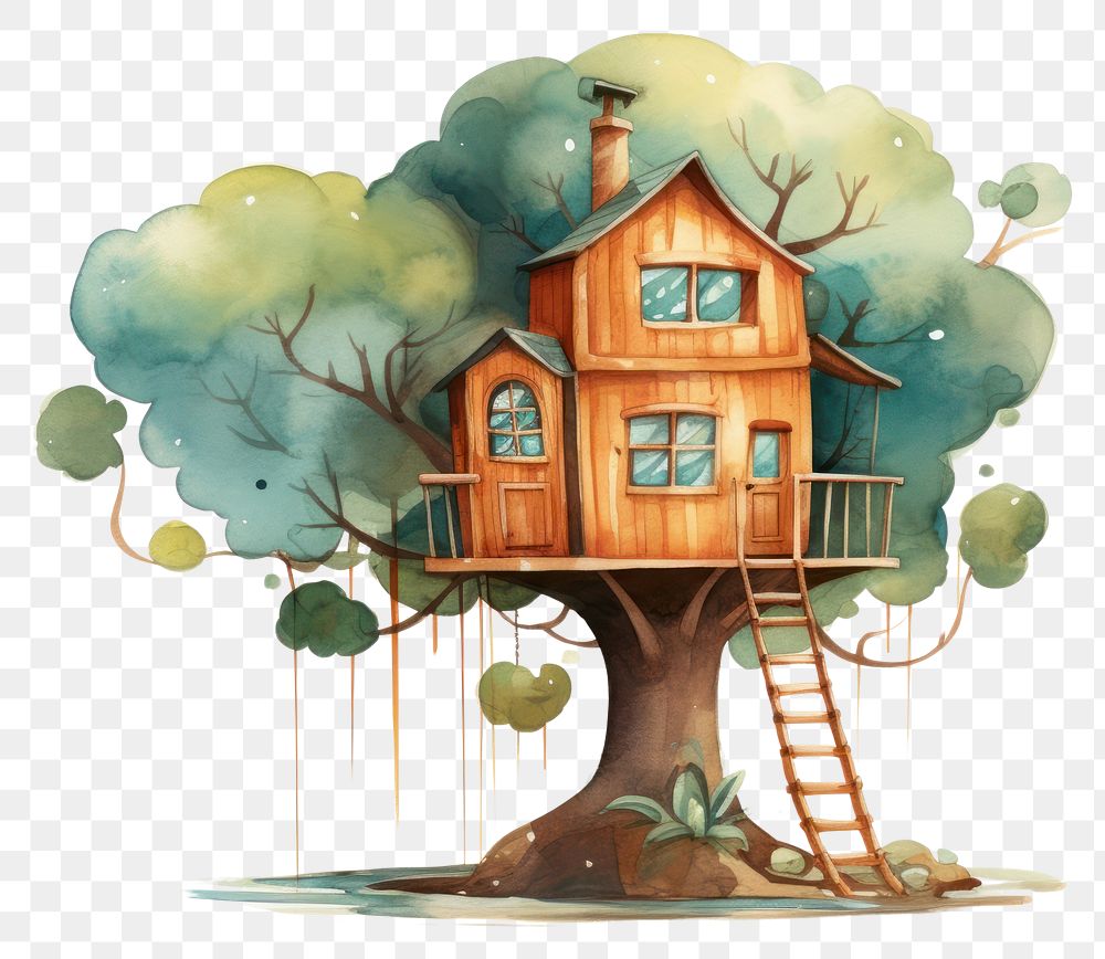 PNG Tree house architecture building outdoors. AI generated Image by rawpixel.