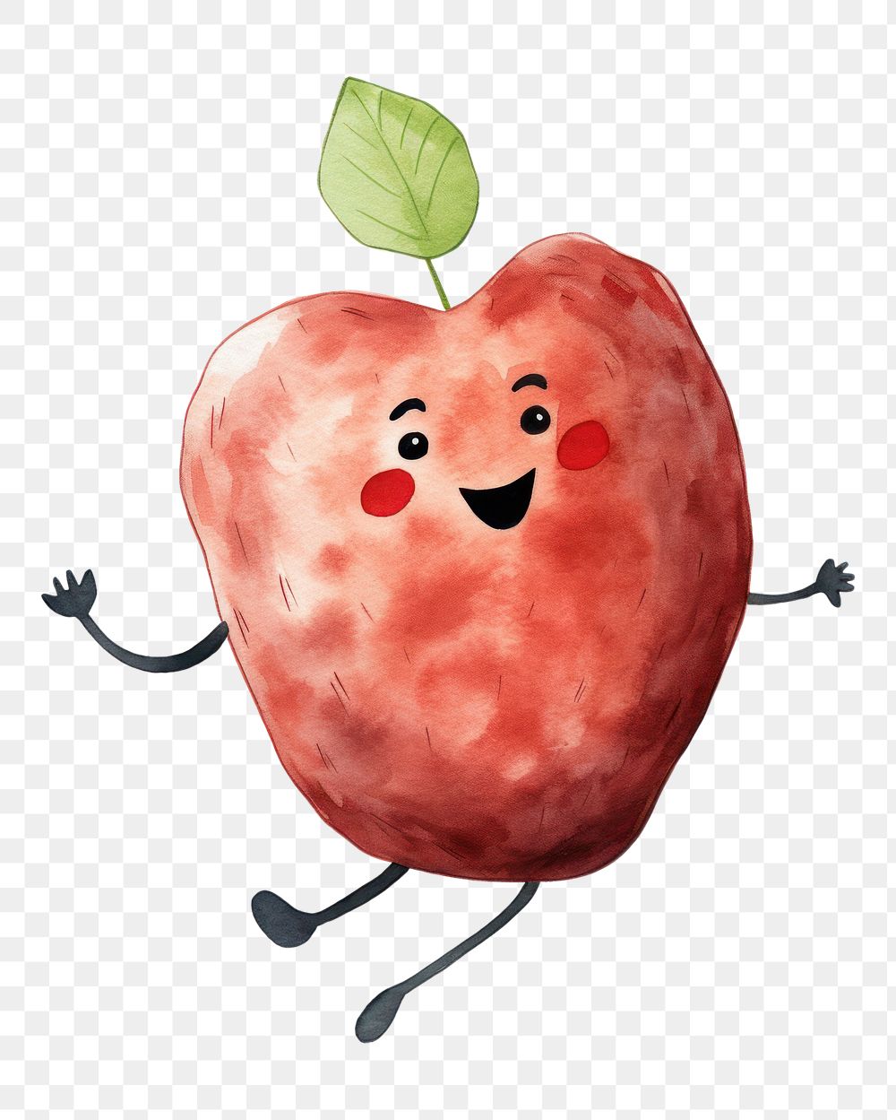 PNG  Beetroot dancing apple fruit plant. AI generated Image by rawpixel.