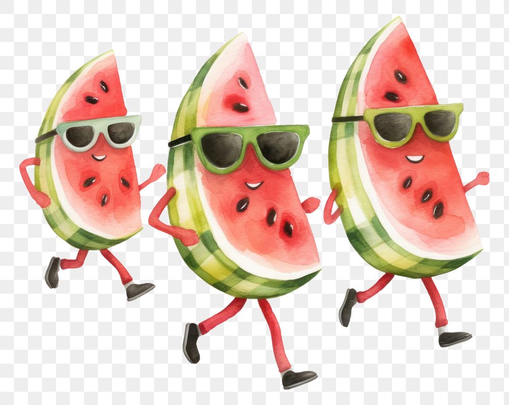 PNG  Watermelon glasses fruit plant. AI generated Image by rawpixel.