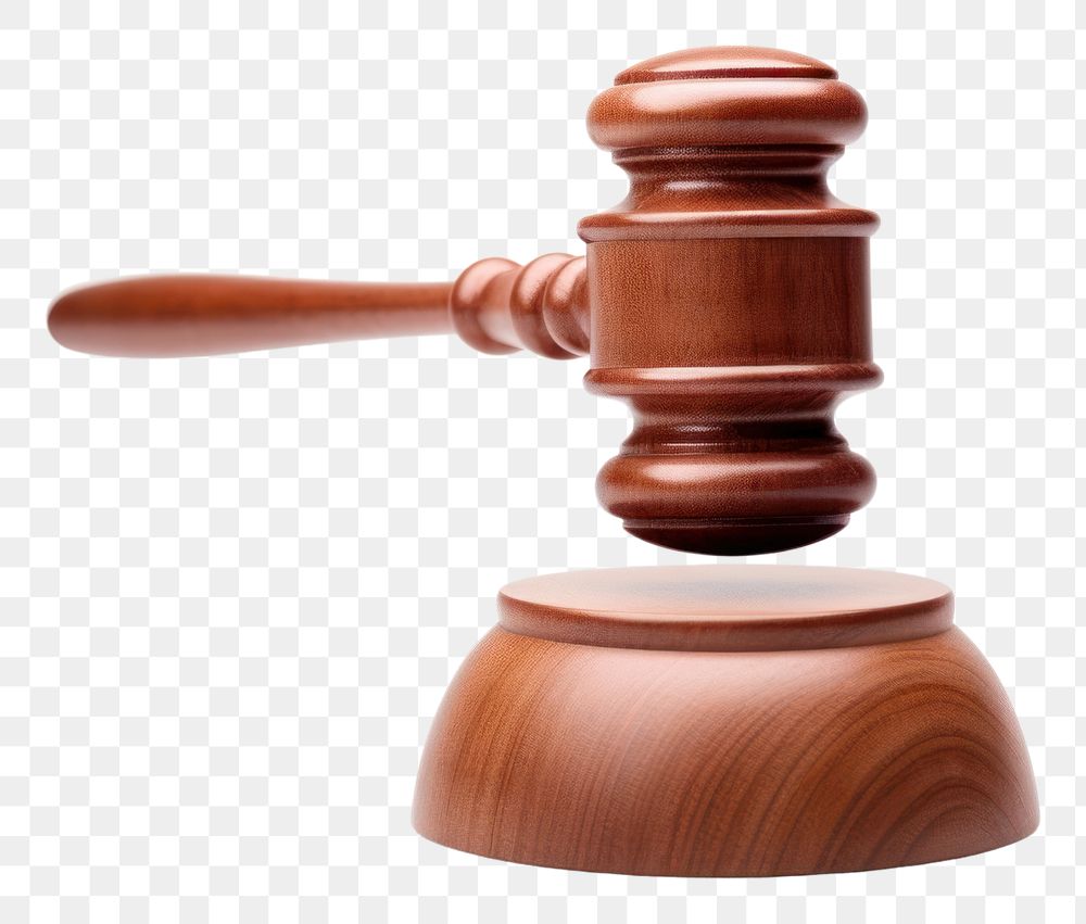 PNG  Wooden gavel stands white background courthouse device. AI generated Image by rawpixel.