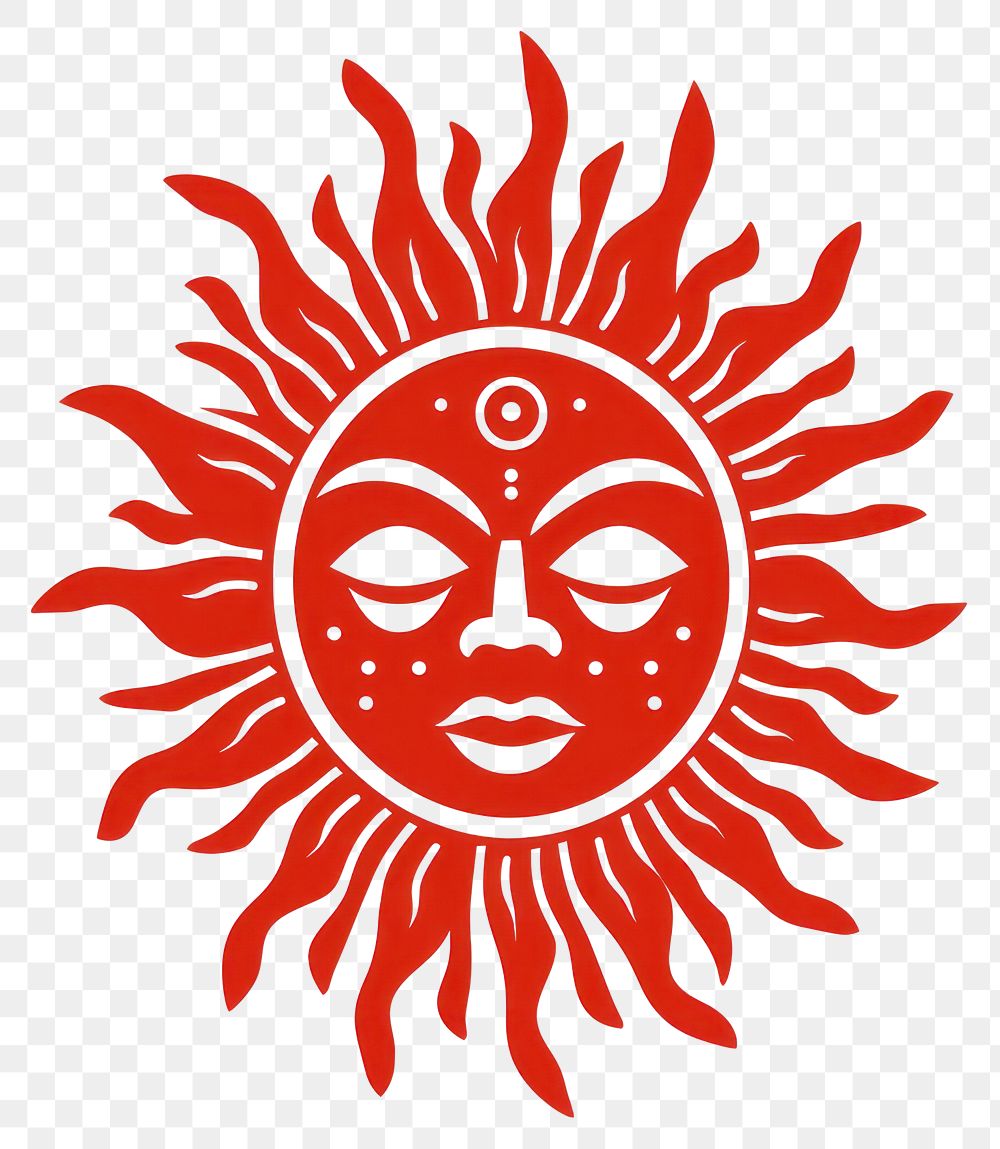 PNG  African tribal style sun logo creativity cartoon. AI generated Image by rawpixel.
