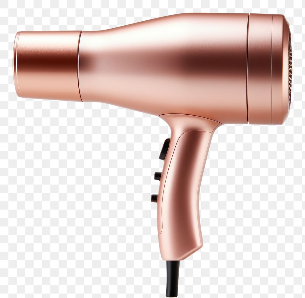 PNG  Hair dryer white background technology appliance. AI generated Image by rawpixel.