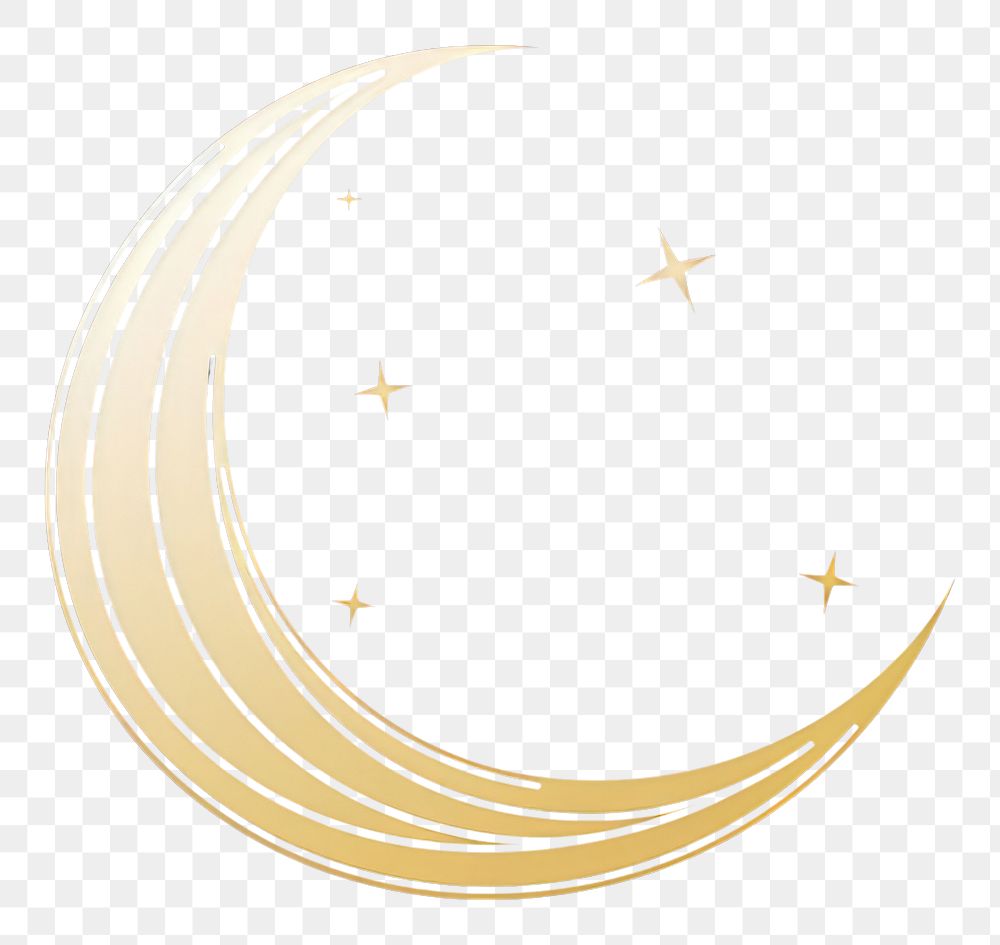 PNG Crescent moon astronomy night logo. AI generated Image by rawpixel.