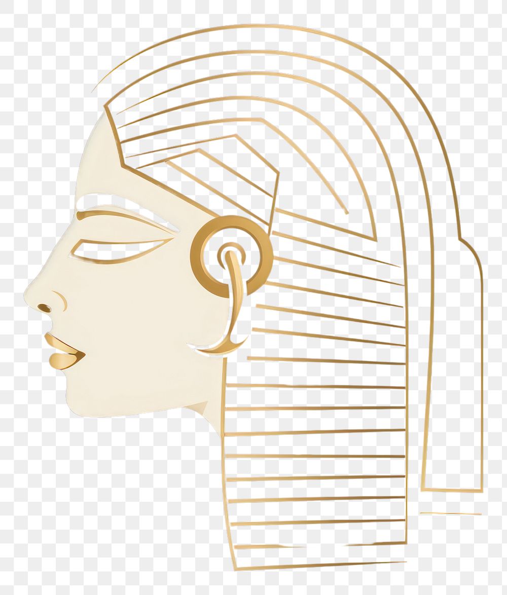 PNG Egyptian mummy portrait gold logo. AI generated Image by rawpixel.