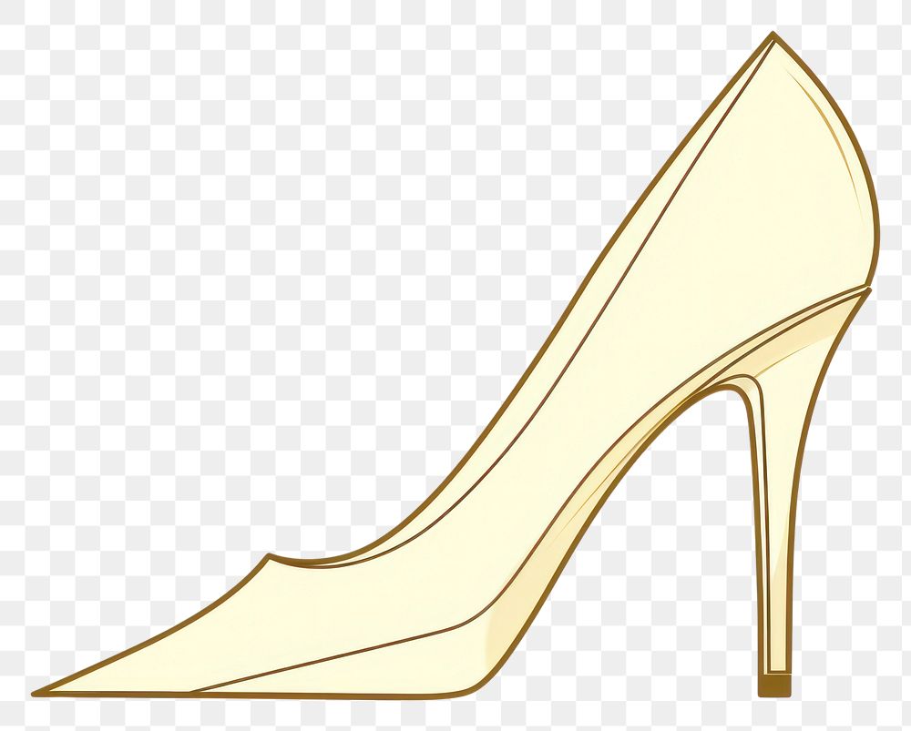 PNG High heel shoe footwear line elegance. AI generated Image by rawpixel.