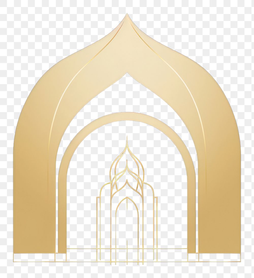 PNG Islamic arch architecture building gold. AI generated Image by rawpixel.