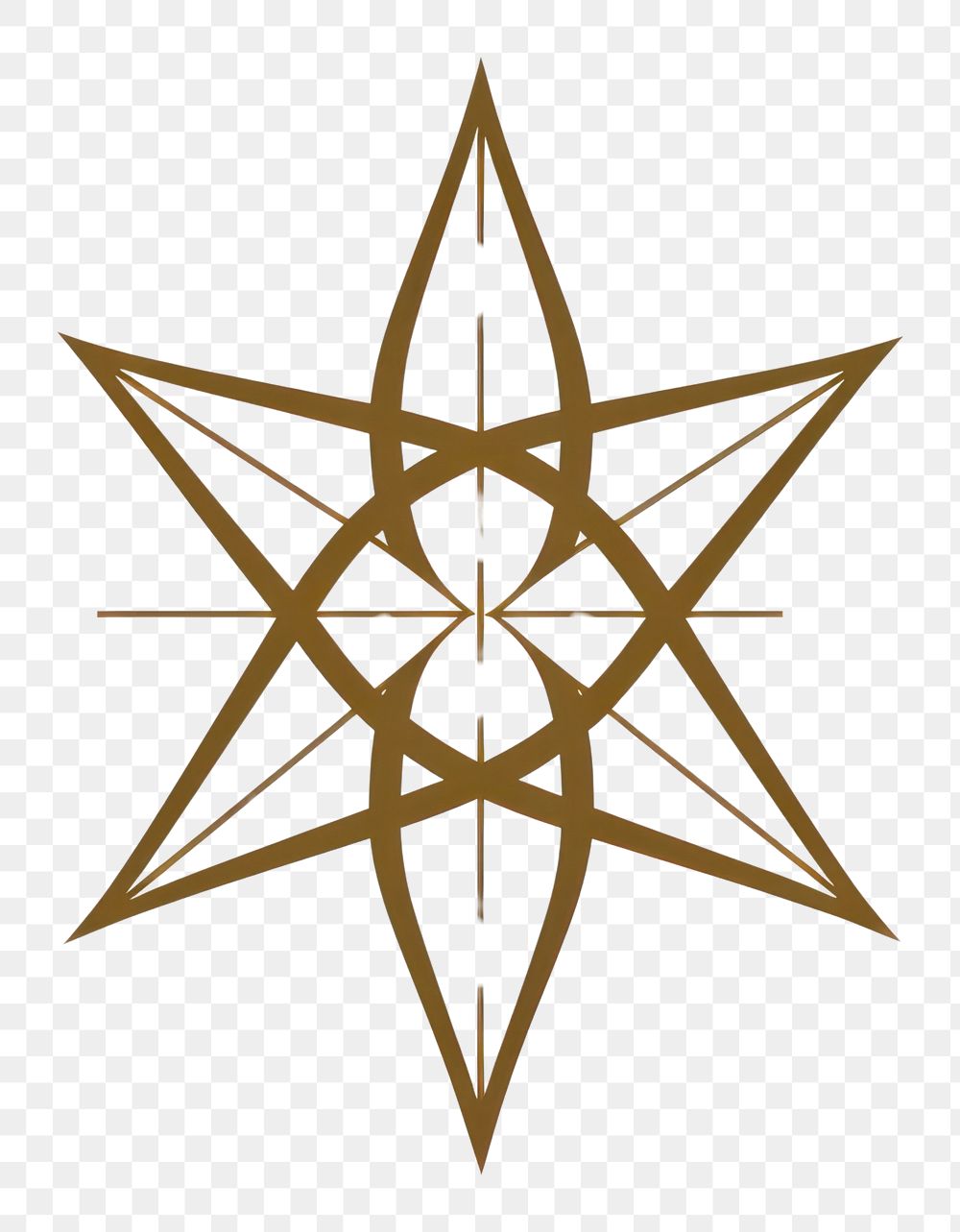 PNG Islamic star symbol line gold. AI generated Image by rawpixel.