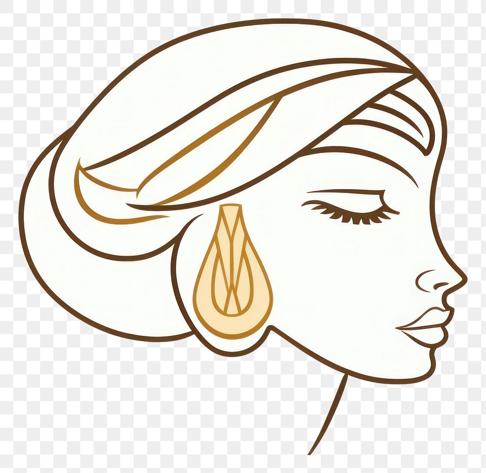 PNG Princess tirra earring jewelry drawing. AI generated Image by rawpixel.