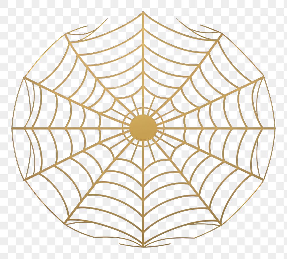 PNG Spider web line gold logo. AI generated Image by rawpixel.