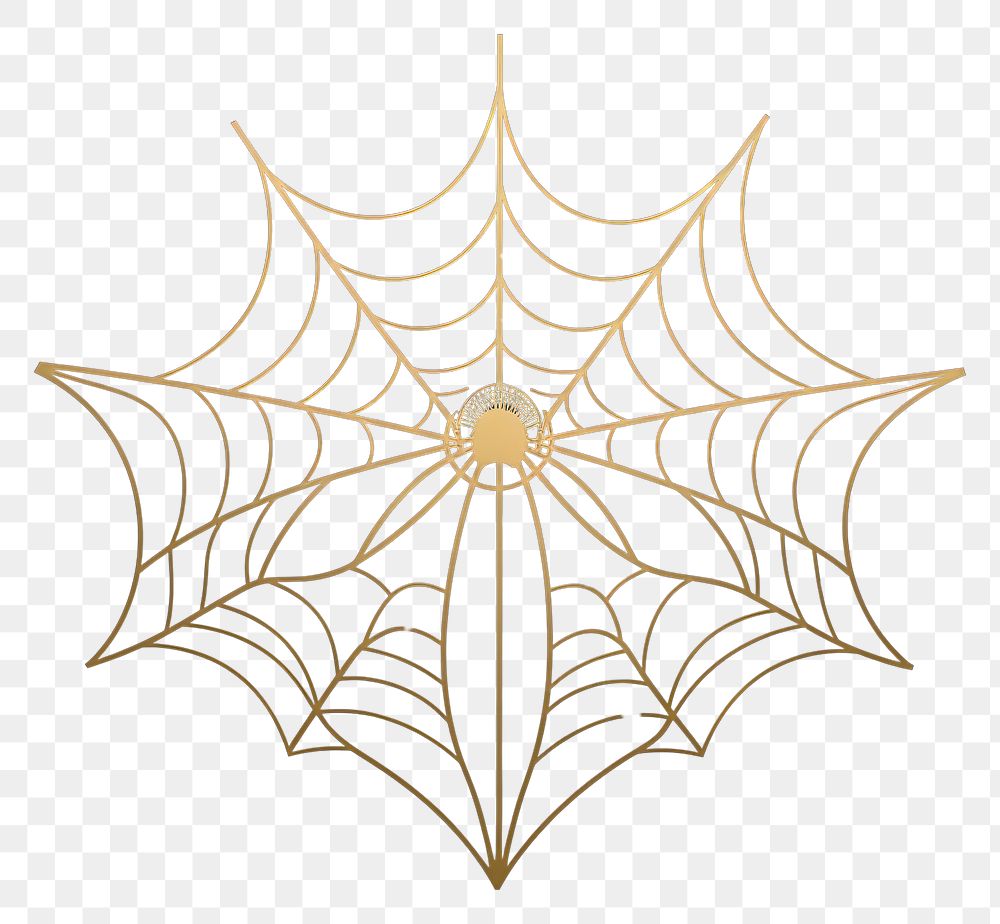 PNG Spider web line gold celebration. AI generated Image by rawpixel.