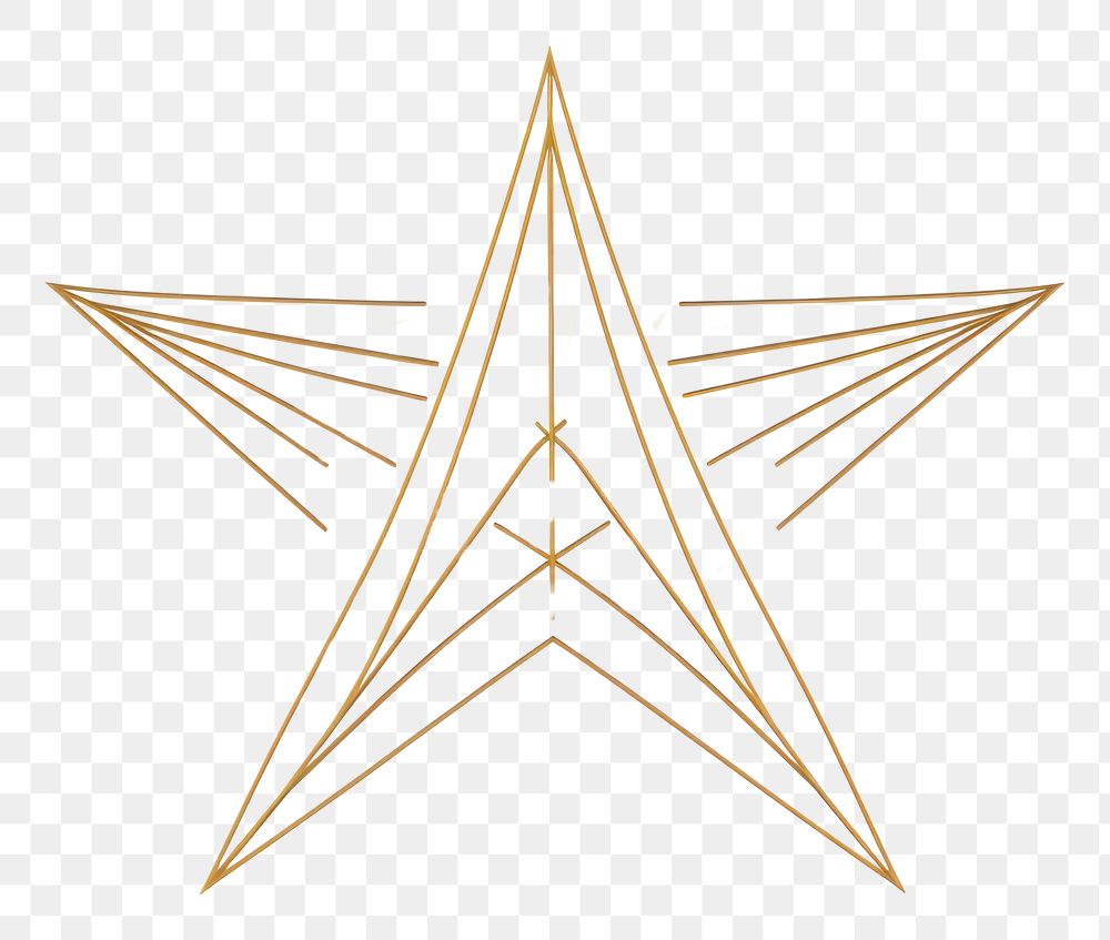 PNG Star symbol line gold. AI generated Image by rawpixel.