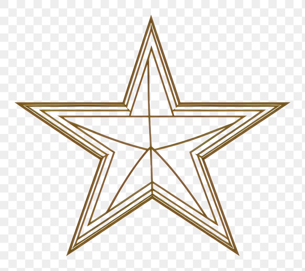 PNG Star symbol line gold. AI generated Image by rawpixel.
