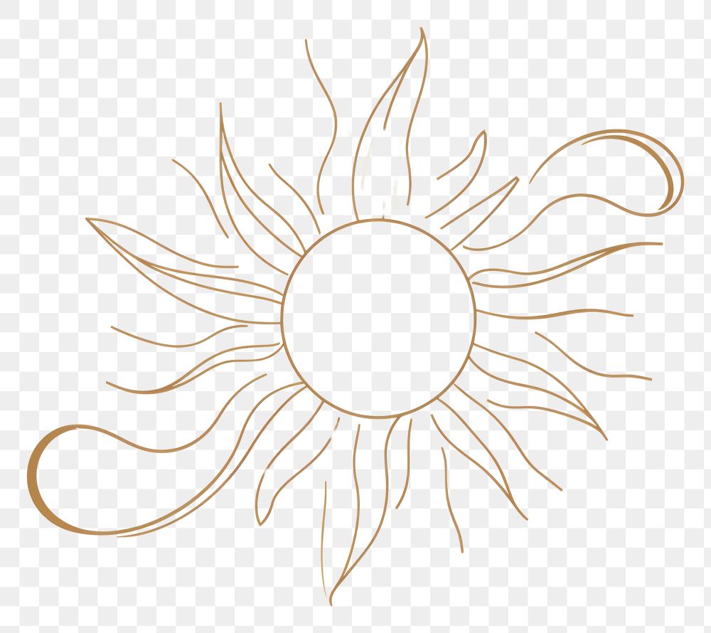 PNG Sun drawing sketch line. AI generated Image by rawpixel.