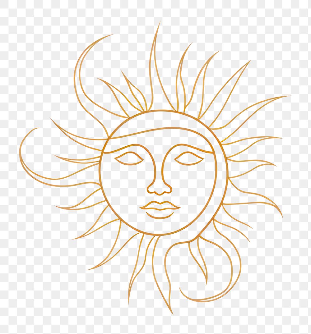 PNG Sun logo art drawing. AI generated Image by rawpixel.