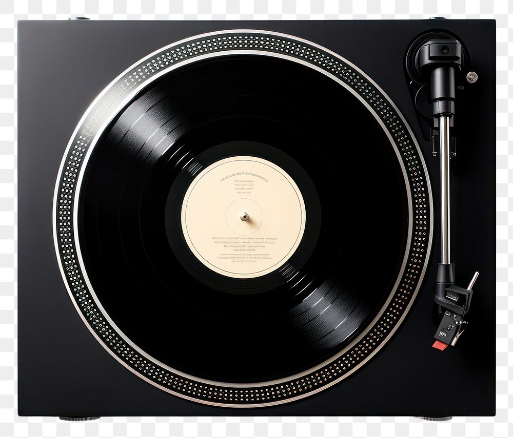 PNG Black record electronics white background gramophone. AI generated Image by rawpixel.