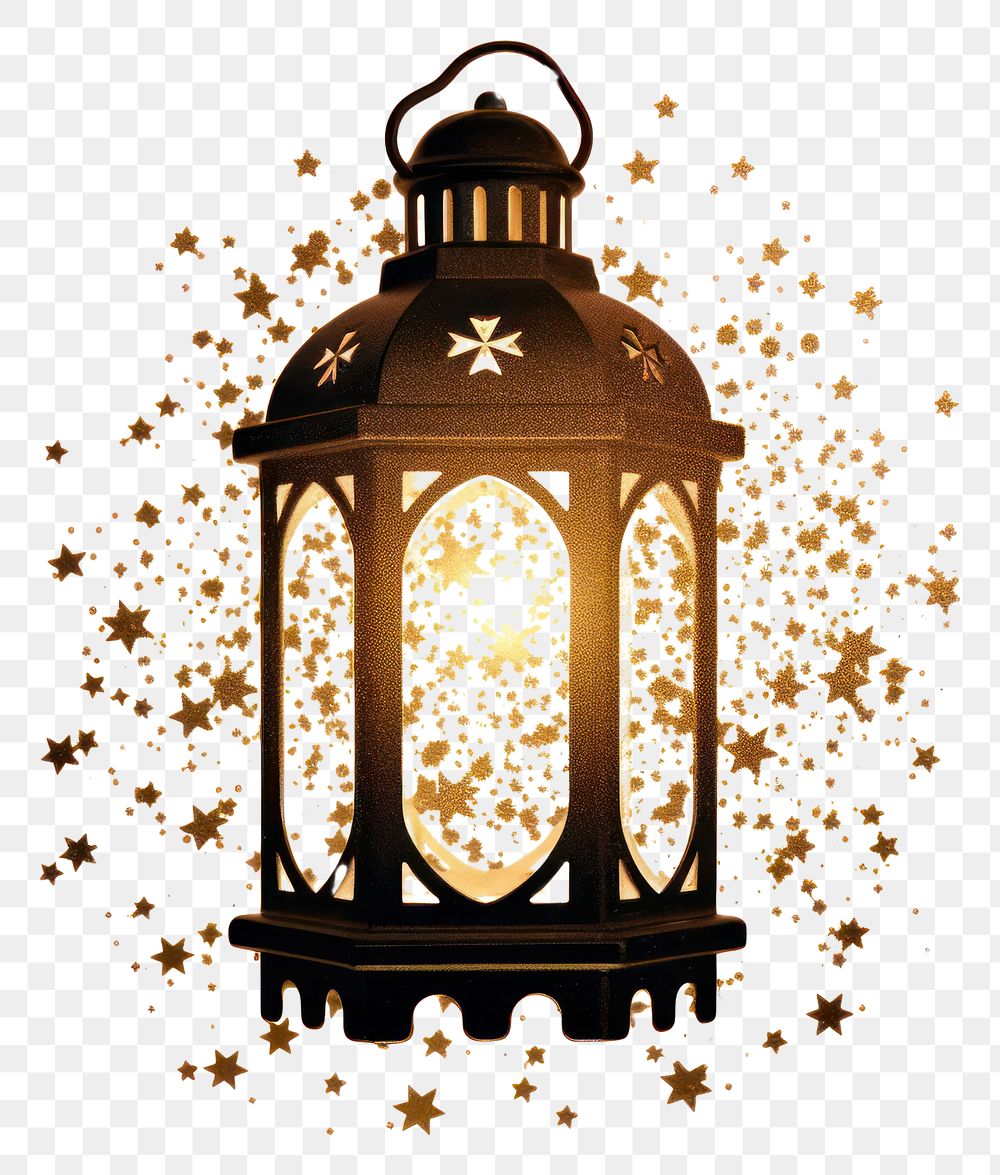 PNG  Vintage lantern illuminated celebration decoration. AI generated Image by rawpixel.