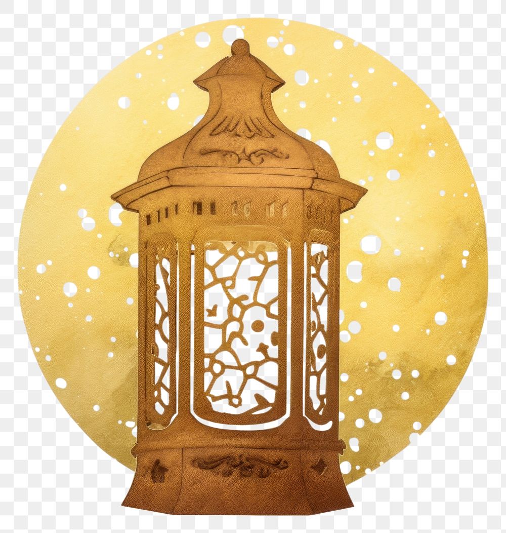 PNG  Vintage lantern architecture illuminated decoration. AI generated Image by rawpixel.