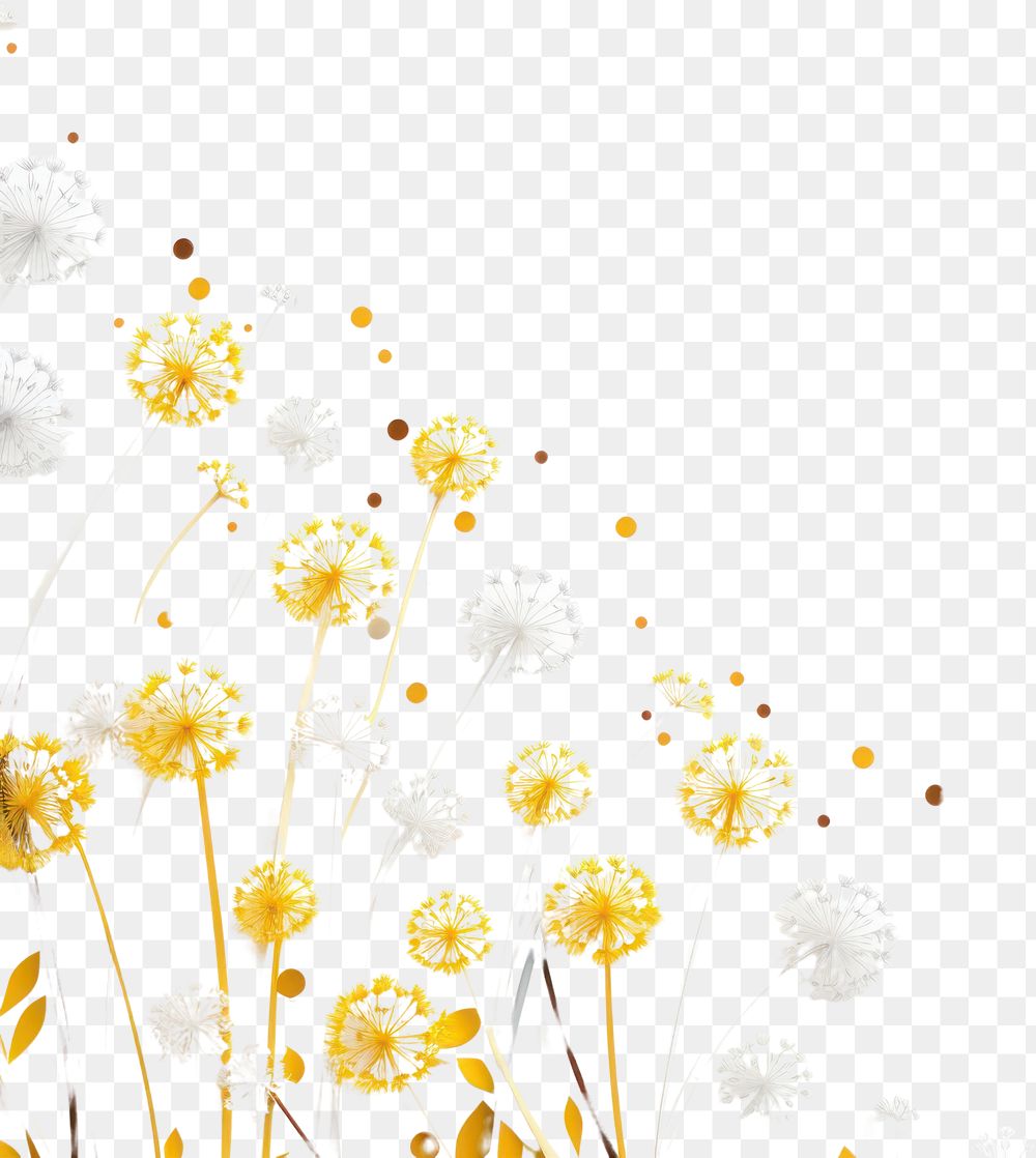 PNG Dandelion flower backgrounds pattern. AI generated Image by rawpixel.