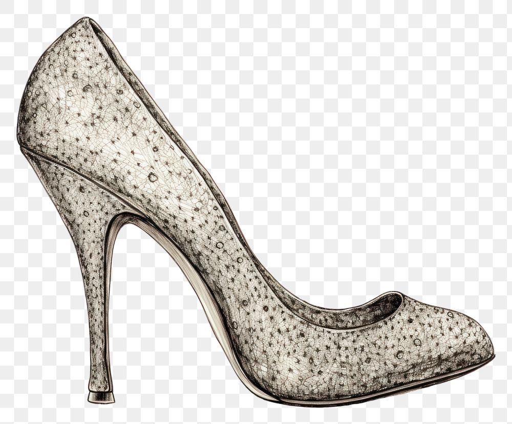 PNG  High heels footwear sketch shoe. AI generated Image by rawpixel.