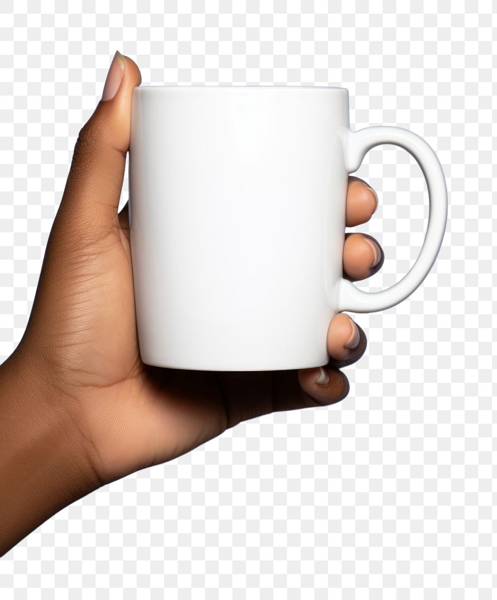 PNG Coffee mug hand holding drink. AI generated Image by rawpixel.