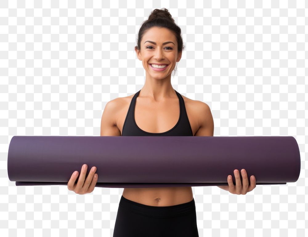 PNG Happy woman holding sports adult. AI generated Image by rawpixel.
