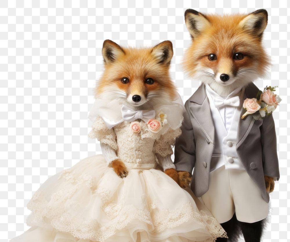 PNG Baby fox wedding animal mammal. AI generated Image by rawpixel.