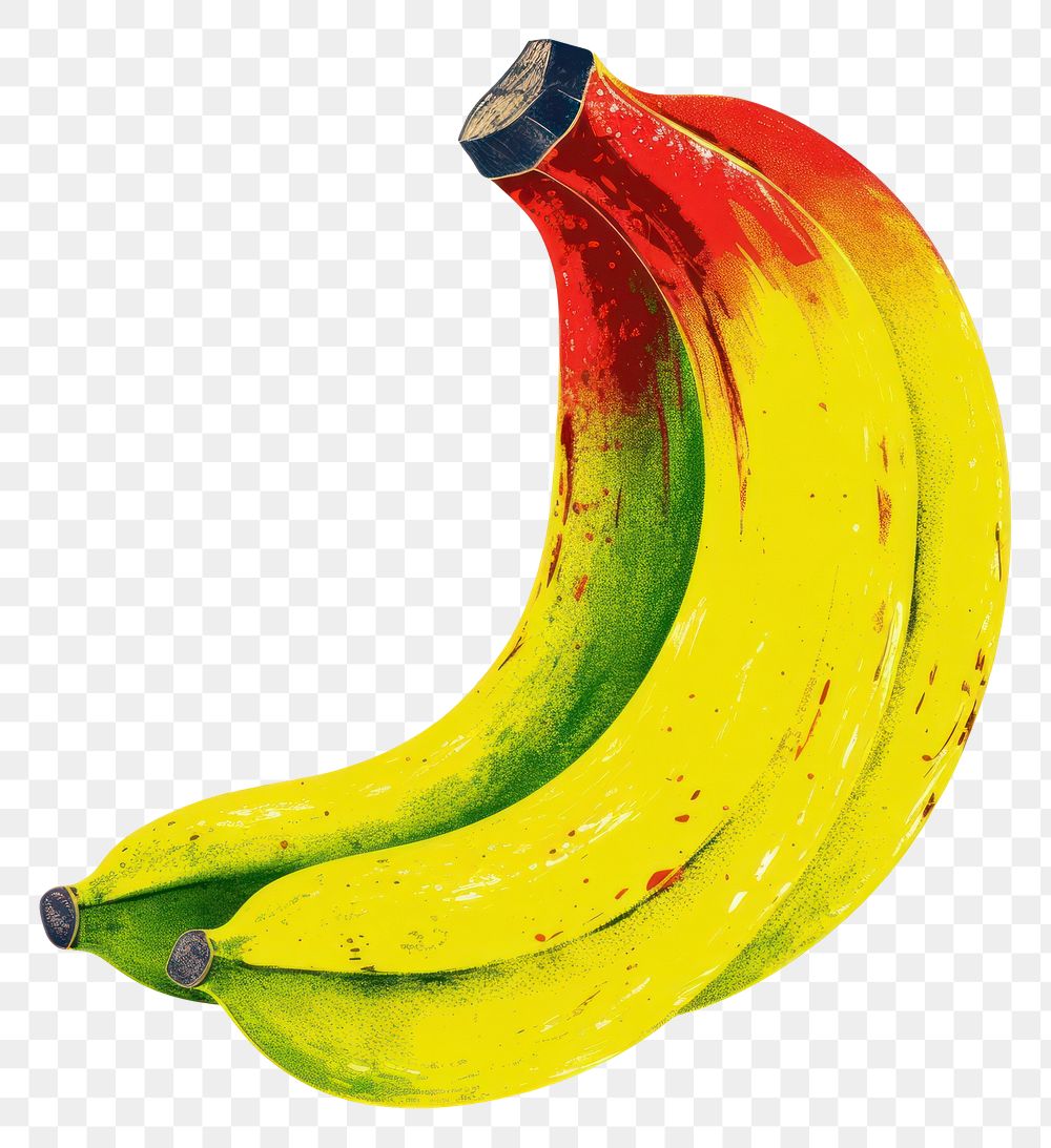 PNG  Banana food freshness painting. AI generated Image by rawpixel.