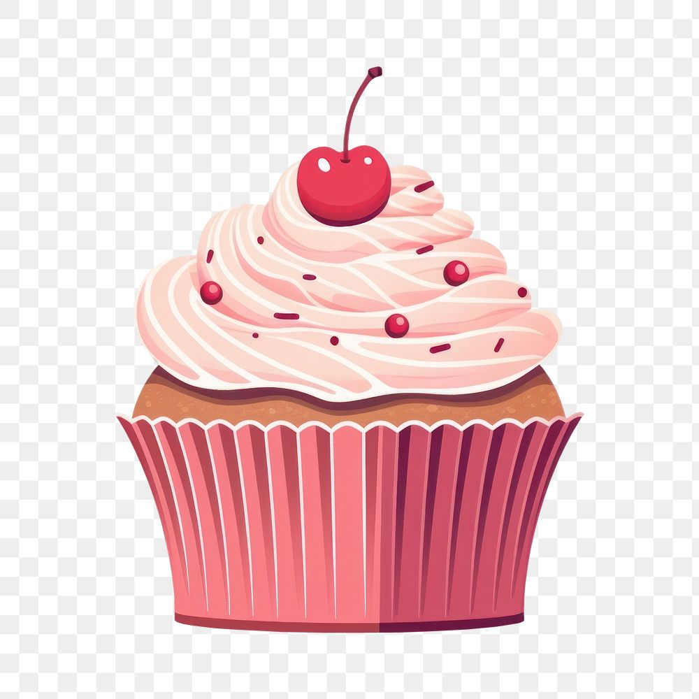 PNG Cake dessert cupcake cartoon. AI generated Image by rawpixel.