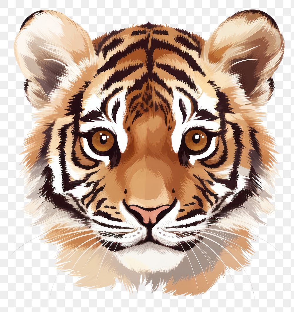 PNG  Tiger animal wildlife mammal. AI generated Image by rawpixel.