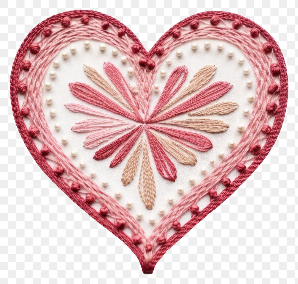 PNG Celebration embroidery pattern heart. AI generated Image by rawpixel.