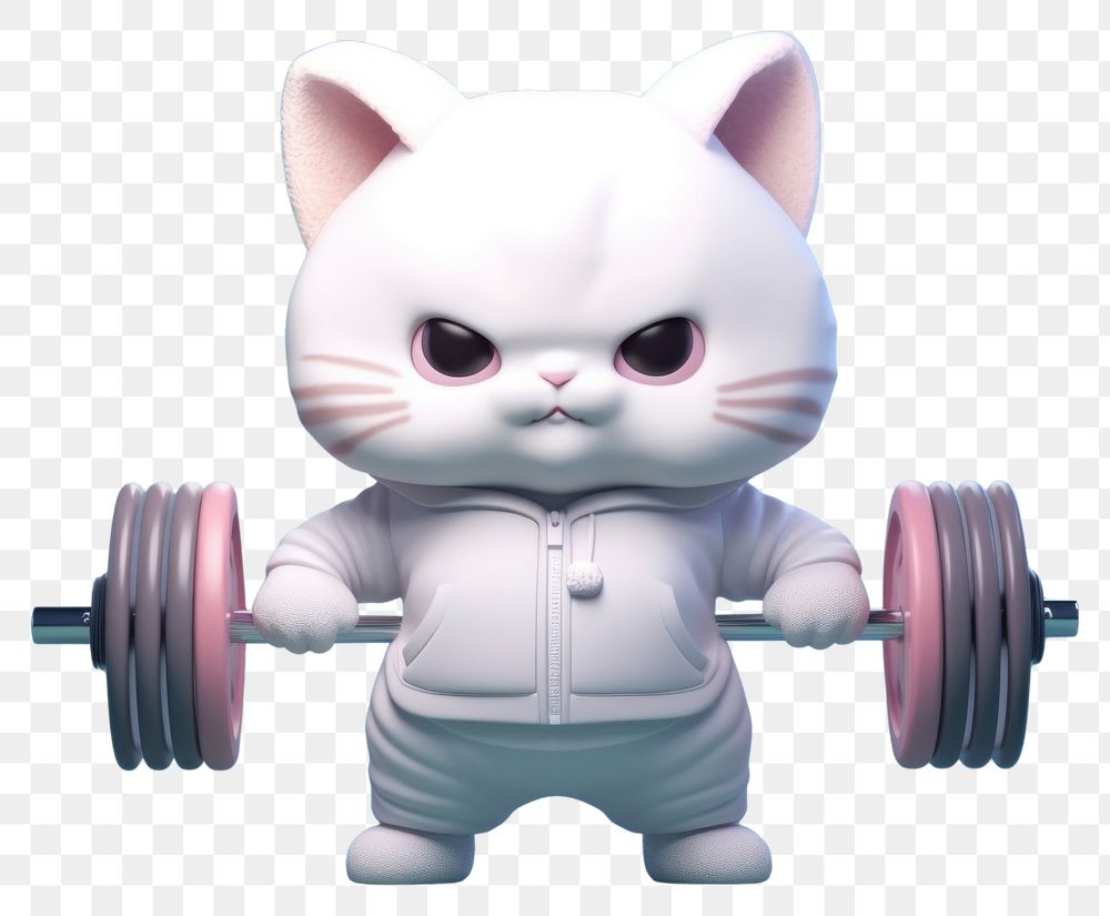 PNG  Lifting weight sports human cute. AI generated Image by rawpixel.