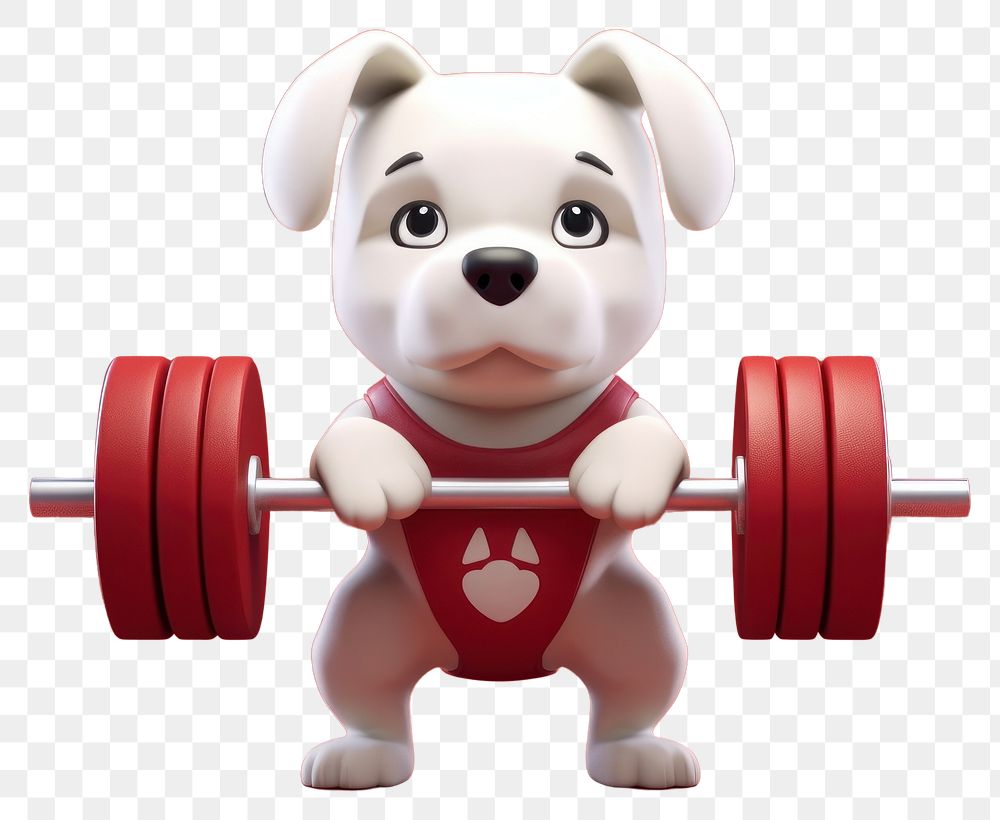 PNG  Lifting weight sports dog fitness. AI generated Image by rawpixel.