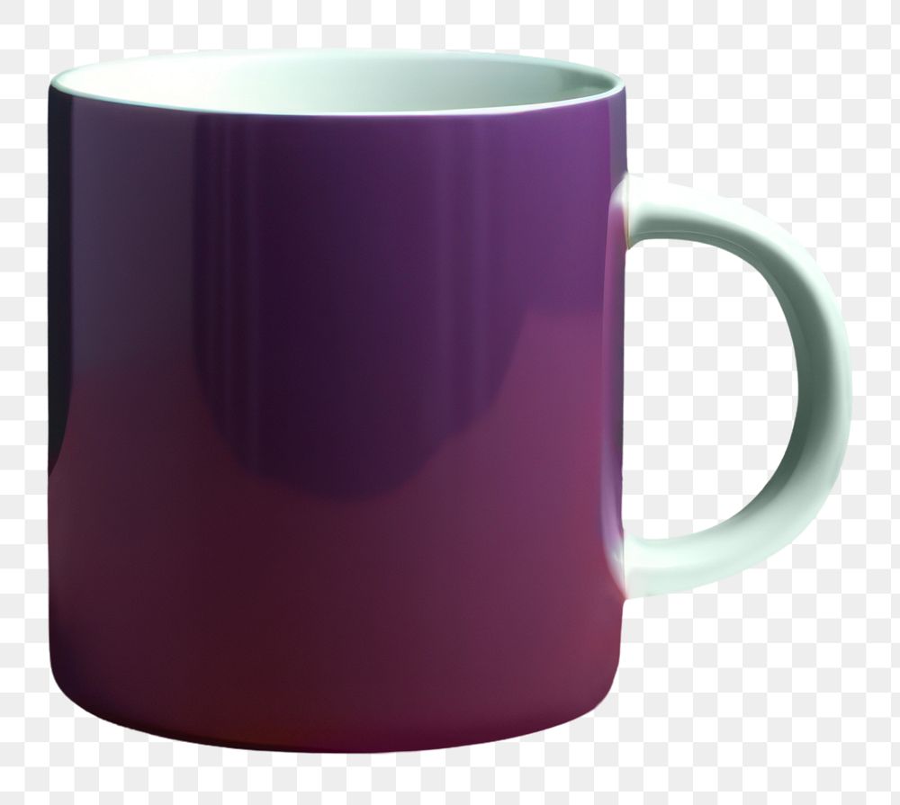 PNG Mug purple coffee drink. AI generated Image by rawpixel.
