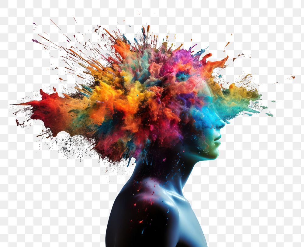 PNG Brain exploding portrait abstract. | Free PNG - rawpixel