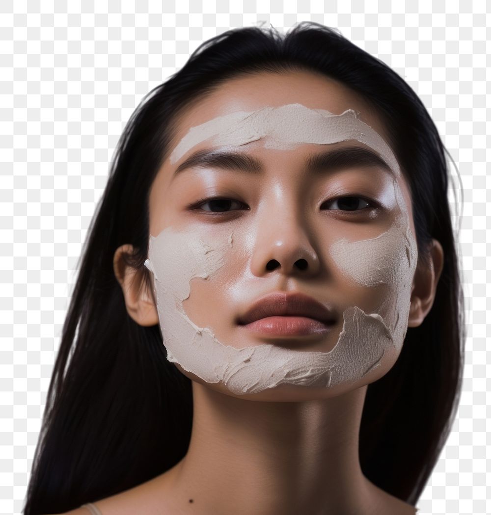 PNG  Skincare portrait applying adult. AI generated Image by rawpixel.