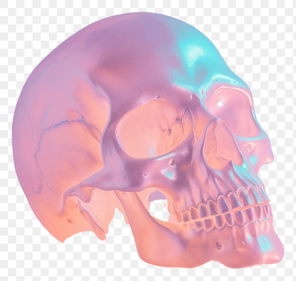 PNG Skull glowing science anatomy. AI generated Image by rawpixel.