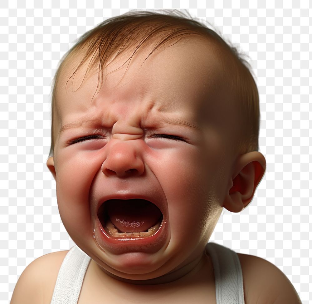 PNG Crying Baby boy baby frustration displeased. AI generated Image by rawpixel.
