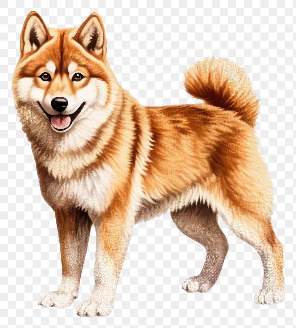 PNG The shiba-inu dog in embroidery style mammal animal pet. AI generated Image by rawpixel.