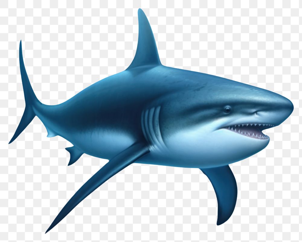PNG  A shark animal fish underwater. AI generated Image by rawpixel.