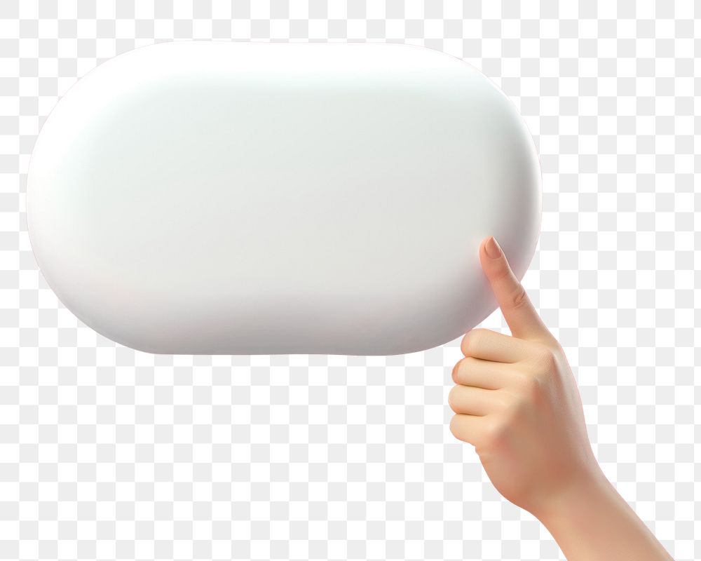 PNG Hand holding a speech bubble finger balloon circle. AI generated Image by rawpixel.